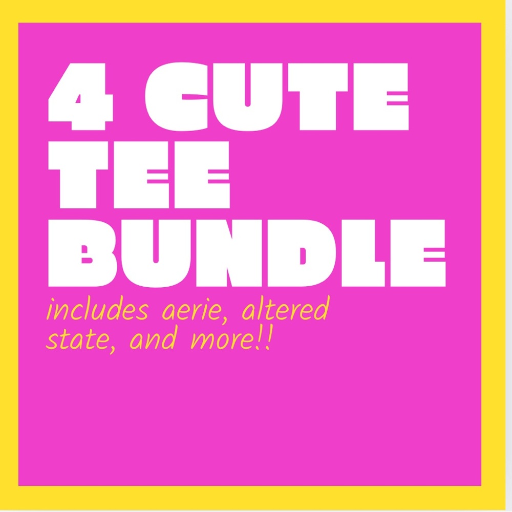 4 cute graphic tee shirts!!!